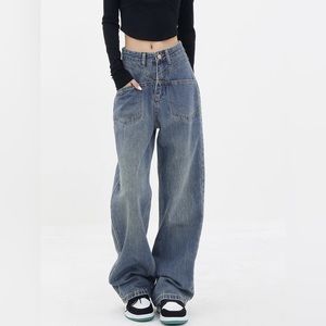 ❤️‍🔥BADDIE BAGGY boyfriend jeans - NEW❤️‍🔥 Wide leg • high waist •cute pockets